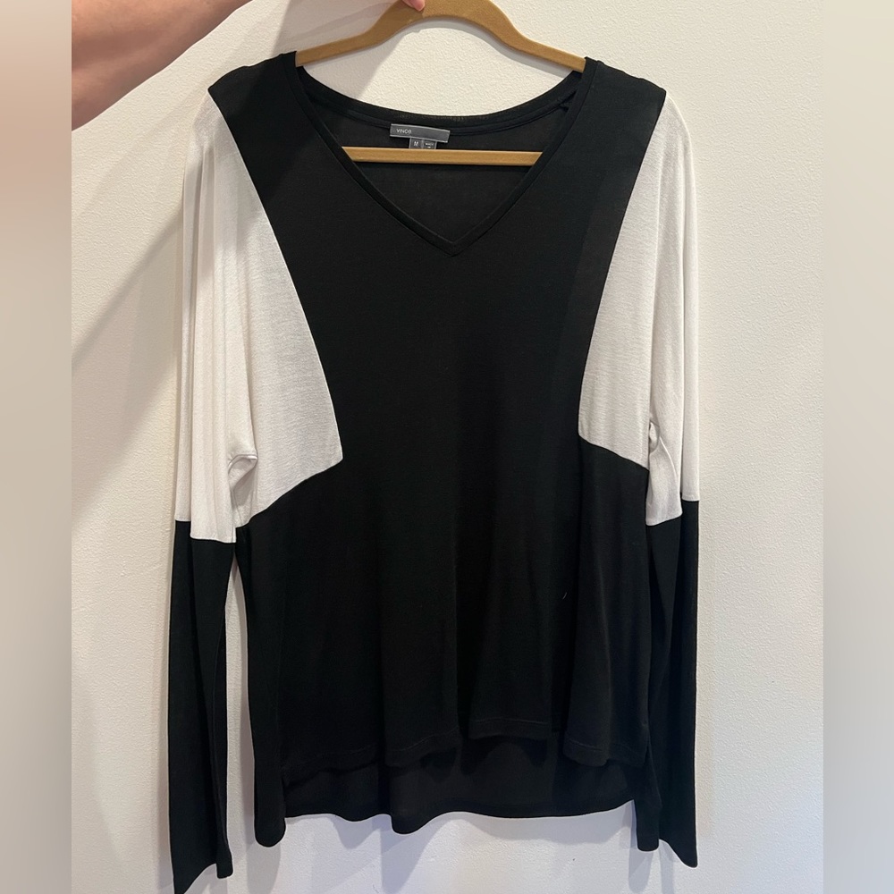 Vince black and white long sleeve